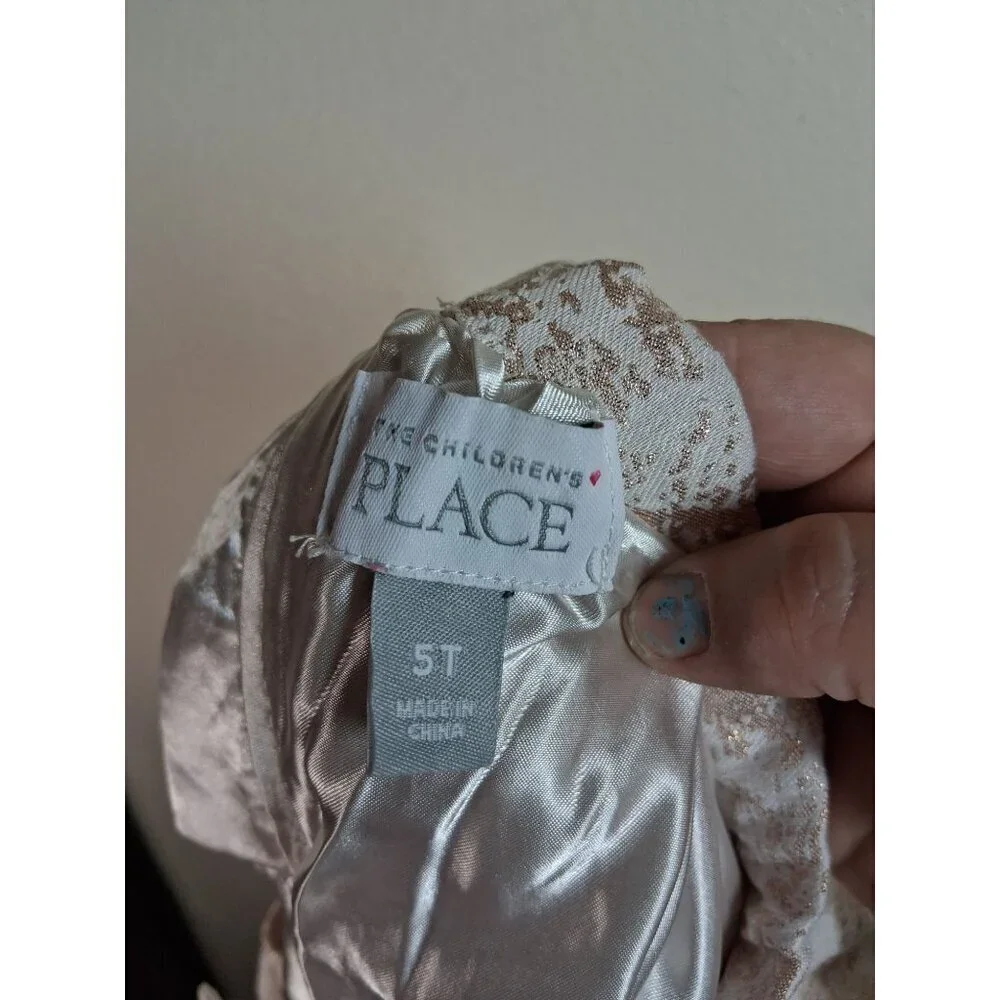 Children's Place Formal Skirt Party Flare Lined Metallic Size 5T